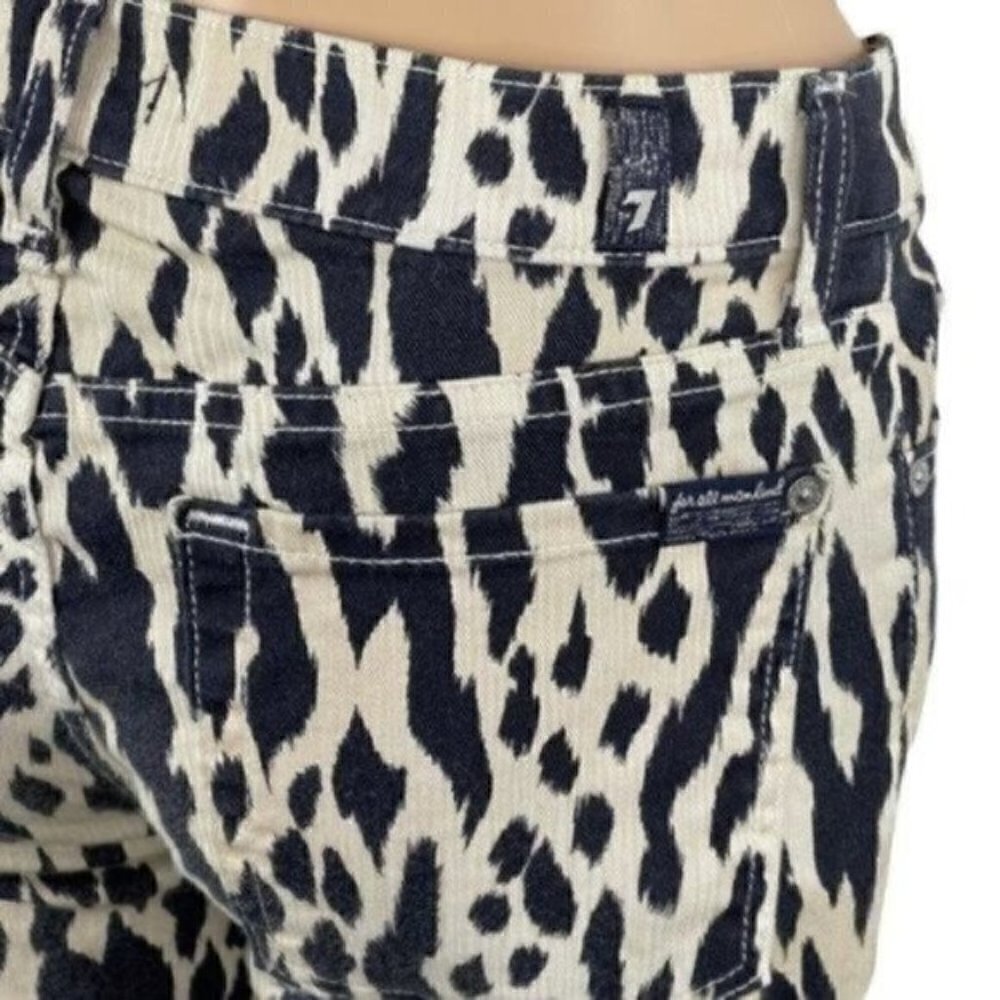 7 for all Mankind The Skinny animal print jeans size 27 Style  # AU0150390A - Picture 9 of 14